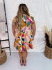 Abstract Ruffle Sleeve Tiered Dress - Whiskey Skies - UMGEE