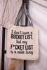 "Bucket List" Cotton Canvas Bag - Whiskey Skies - PAVILION