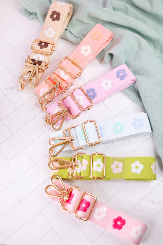 Daisy Patterned Crossbody Hold the Phone Strap (6 Colors) - Whiskey Skies - THE DARLING EFFECT