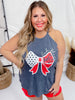 God Bless America Bow Tank Top - Whiskey Skies - Southern Bliss Company