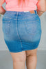 Judy Blue High-Waist Light Wash Tummy Control Denim Skirt - Whiskey Skies - JUDY BLUE
