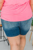 Judy Blue High Waist Tummy Control Double Button Bermuda Shorts - Whiskey Skies - JUDY BLUE