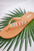 Juno Weave Tan and Red Multicolored Sandals - Whiskey Skies - FLOJOS