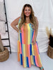 Multicolored Striped Maxi Dress - Whiskey Skies - ANDREE BY UNIT