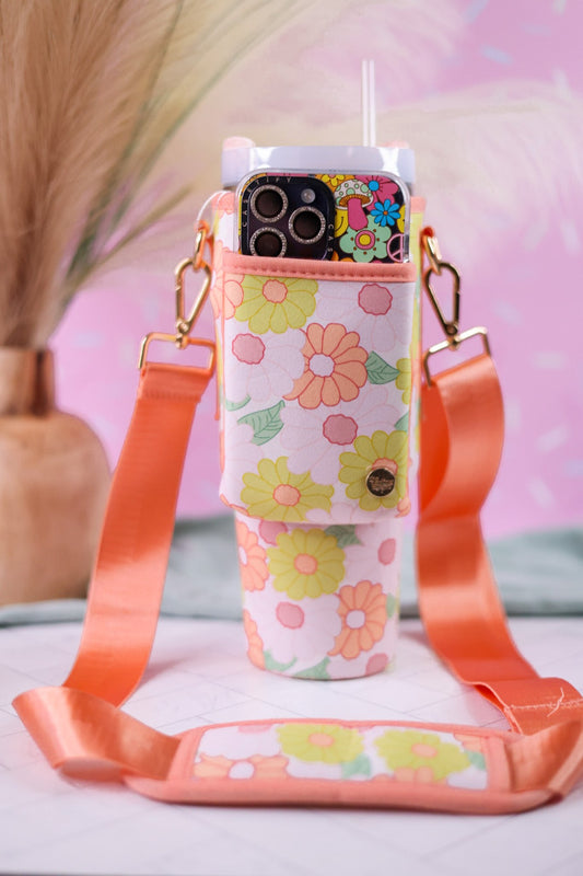 Peach Daisy Craze Tumbler Sling - Whiskey Skies - THE DARLING EFFECT