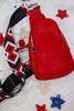 Red Rhea Crossbody Sling Bag - Whiskey Skies - COCO + CARMEN