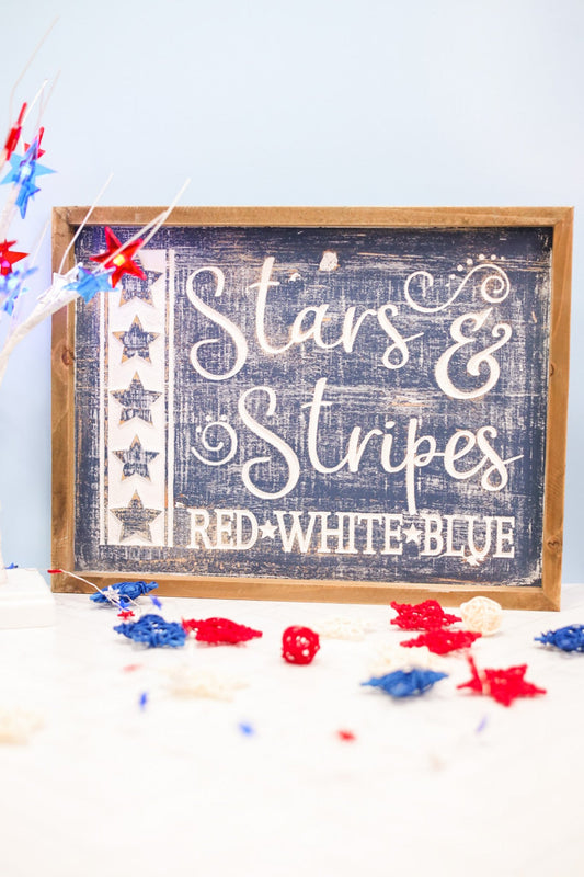 Stars & Stripes Sign - Whiskey Skies - WT COLLECTION