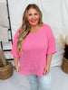 Strawberry 3/4 Sleeve Knit Tunic Top - Whiskey Skies - ANDREE BY UNIT