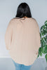 Taupe Ribbed Drop Shoulder Poncho Sleeve Tunic Top - Whiskey Skies - ANDREE BY UNIT