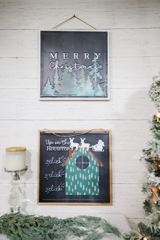 Enameled Christmas Wall Sign (Two Styles) - Whiskey Skies