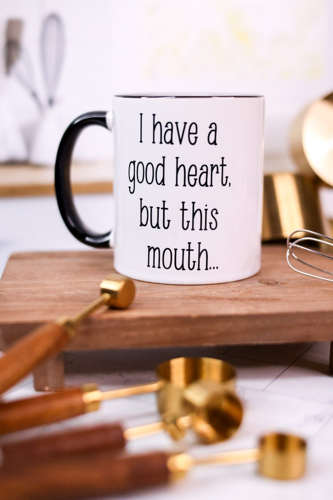 I Have A Good Heart But This Mouth Mug - Whiskey Skies
