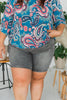 Judy Blue Grey Mid Rise Contrast Wash Bermuda Shorts - Whiskey Skies