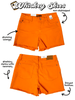 Judy Blue Mid Rise Orange Garment Dyed Fray Hem Shorts - Whiskey Skies