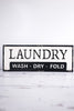 Metal Laundry Wash Dry Fold Sign - Whiskey Skies