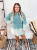 Teal Ombre Corduroy Dress - Whiskey Skies