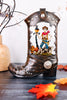 10" LED Boot Water Globe With Cowboy Skeleton - Whiskey Skies - RAZ IMPORTS