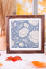 10.75" Reversible Fall Floral Sign W/ Espresso Wood Frame - Whiskey Skies - DEVANIE AT HOME