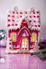 11.5" Light - Up Pink Gingerbread House - Whiskey Skies - RAZ IMPORTS