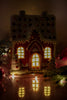 11.5" Light - Up Pink Gingerbread House - Whiskey Skies - RAZ IMPORTS