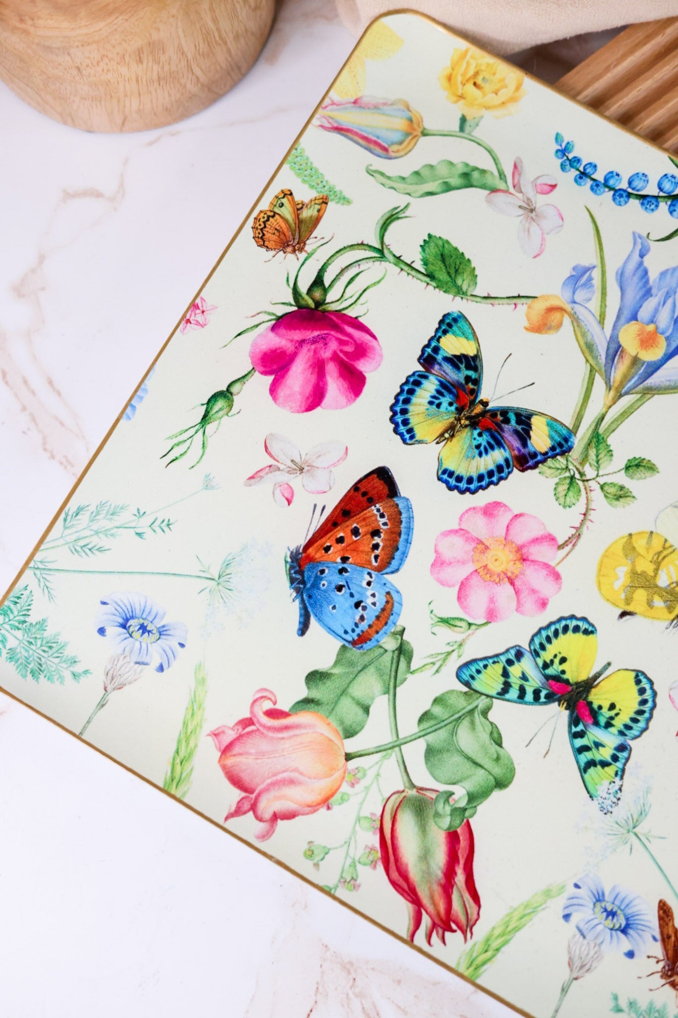 12" Botanical Decorative Tray - Whiskey Skies - RAZ IMPORTS