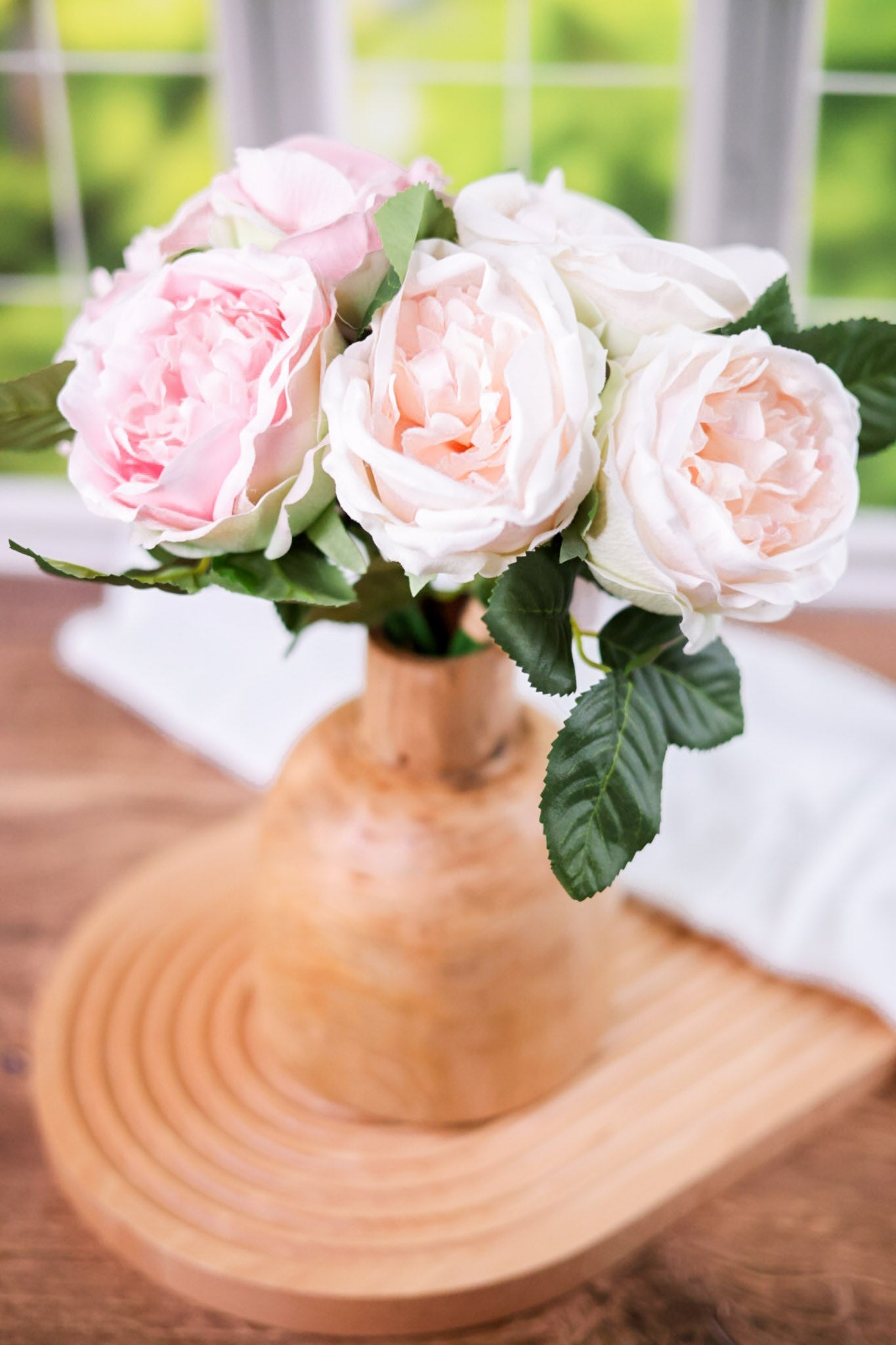 12" Real Touch English Rose Bundle (2 Colors) - Whiskey Skies - RAZ IMPORTS