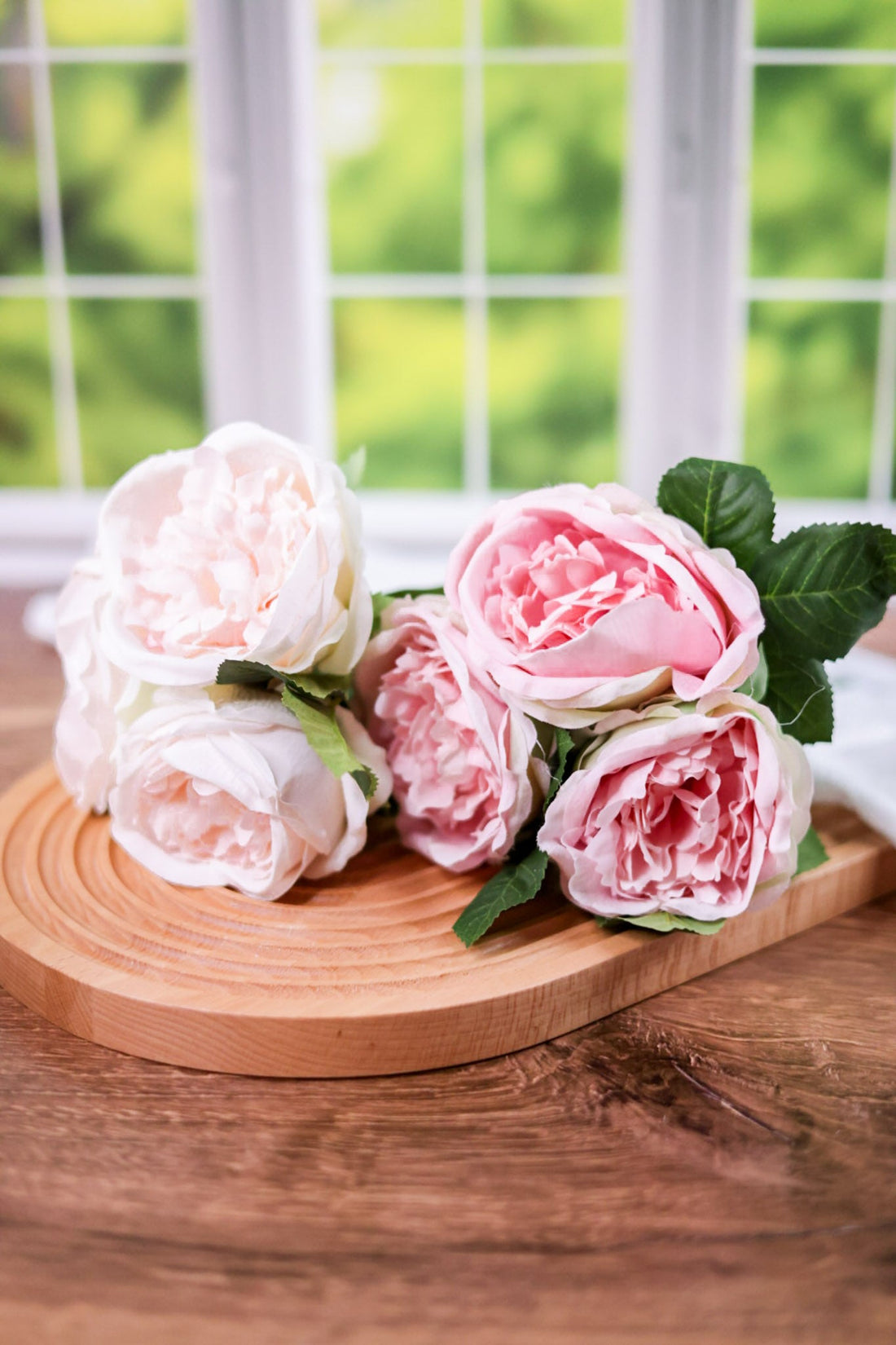 12" Real Touch English Rose Bundle (2 Colors) - Whiskey Skies - RAZ IMPORTS