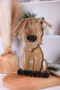 12" Wooden Highland Cow Wall Hanging With Jute Hair - Whiskey Skies - GERSON COMPANIES