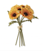 12.5" Yellow Real Touch Poppy Bundle (6 Stems) - Whiskey Skies - K&K INTERIORS