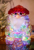 13.75" Light Up Holographic Santa Claus - Whiskey Skies - GERSON COMPANIES