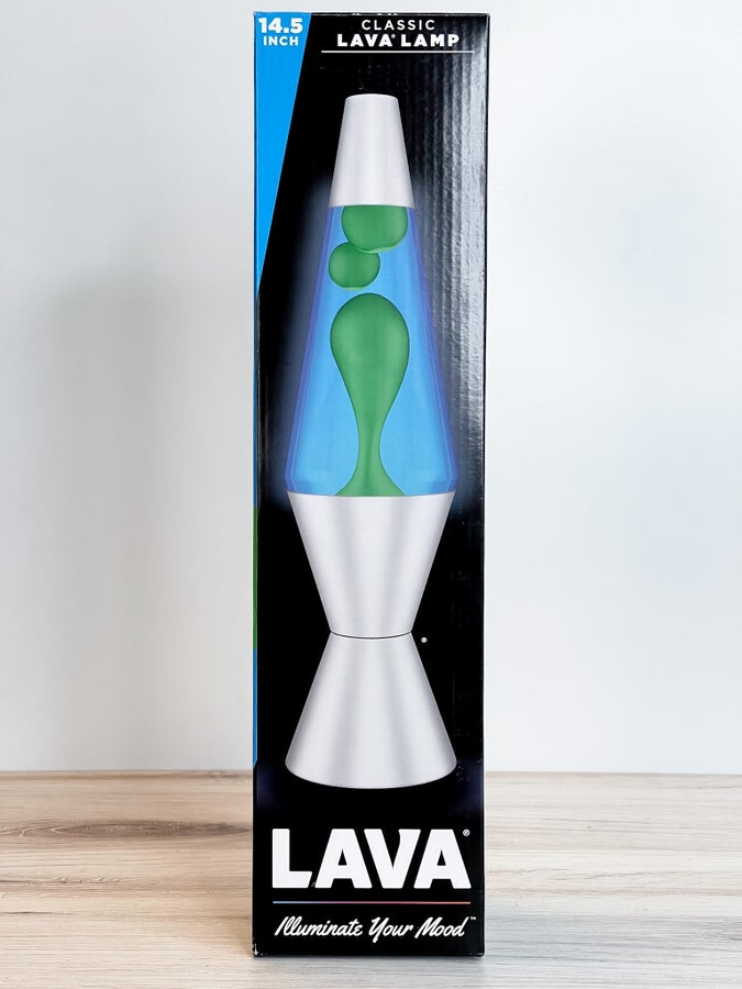 14.5" Yellow Blue Silver Lava Lamp - Whiskey Skies - SCHYLLING TOYS