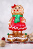 16 Inch Lighted Gingerbread Girl - Whiskey Skies - TRANSPAC