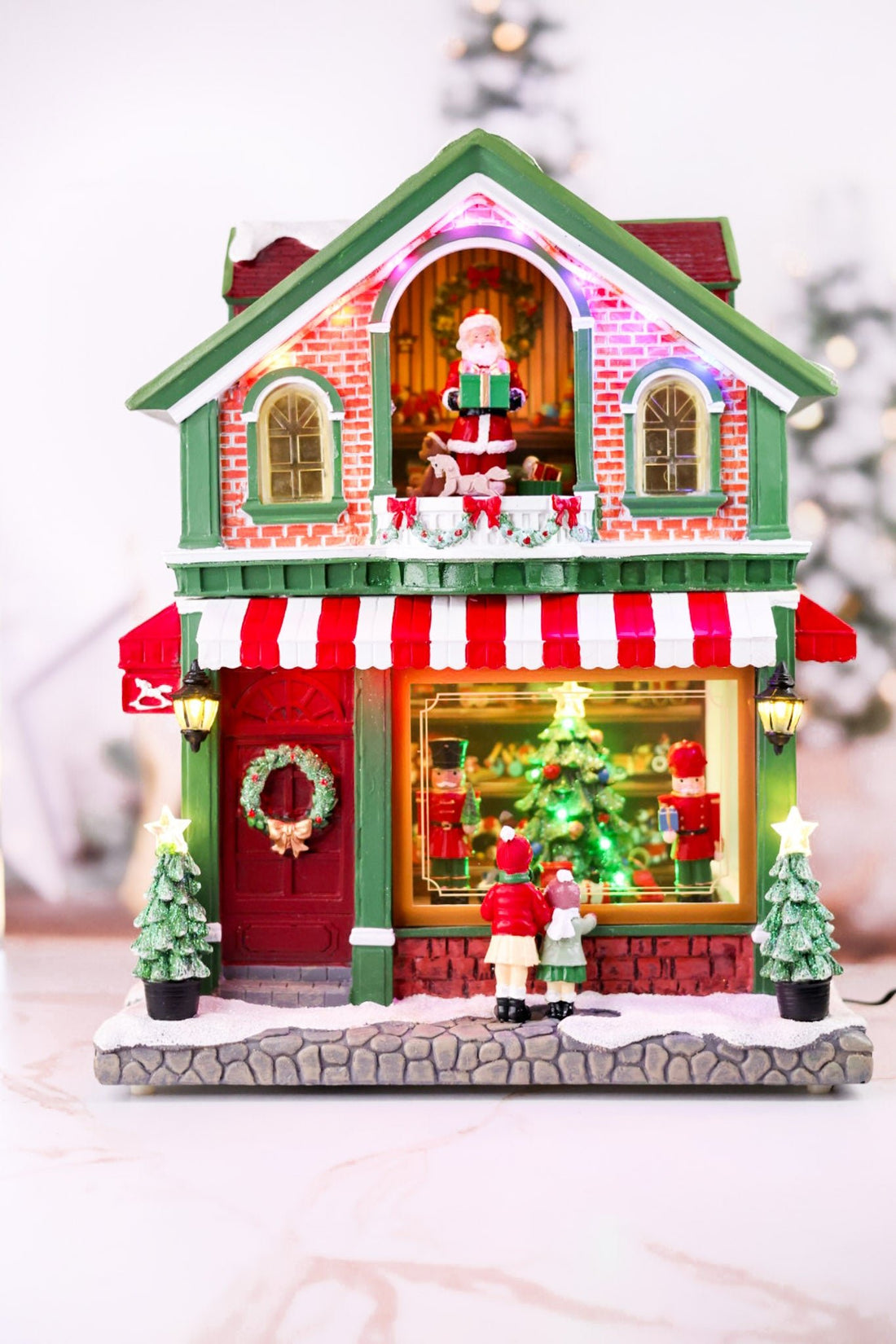 16" Light Up Musical Toy Shop - Whiskey Skies - RAZ IMPORTS