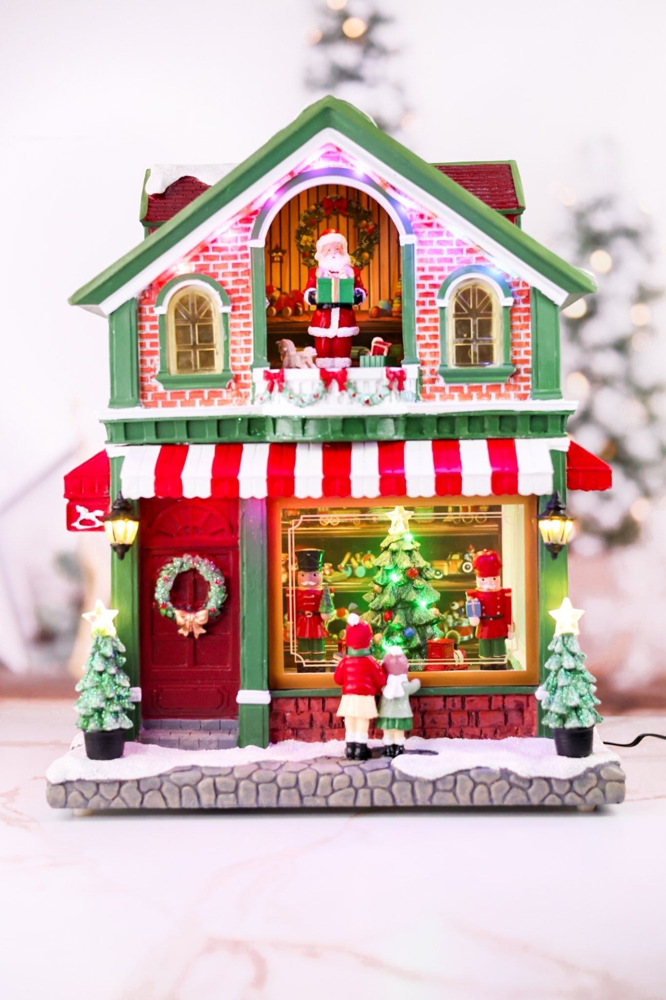 16" Light Up Musical Toy Shop - Whiskey Skies - RAZ IMPORTS