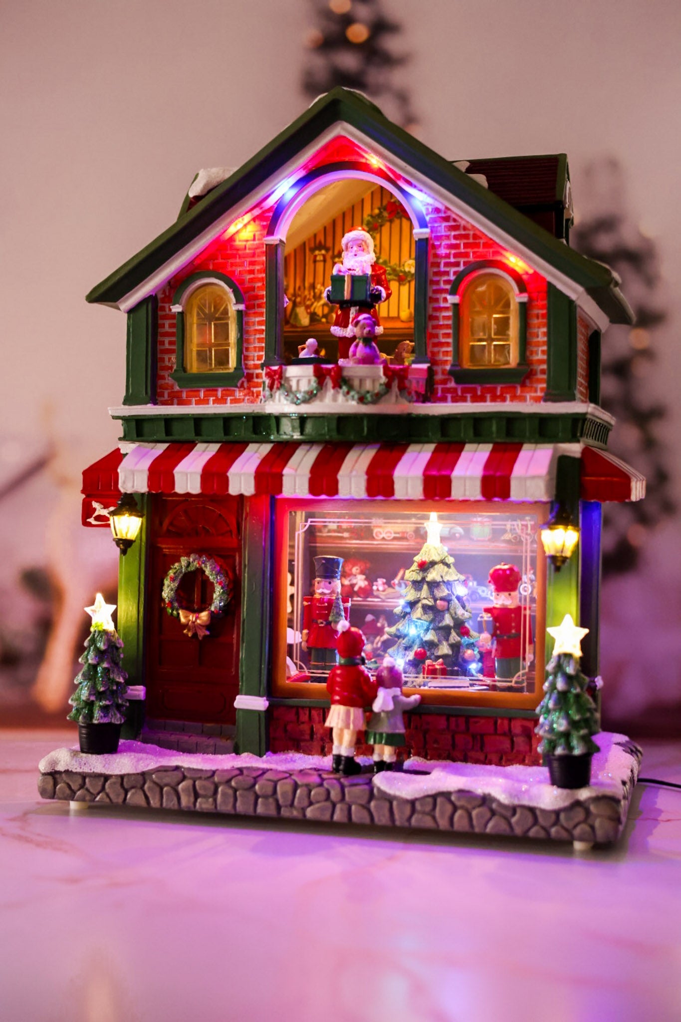 16" Light Up Musical Toy Shop - Whiskey Skies - RAZ IMPORTS