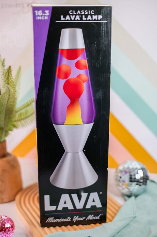 16.3" Yellow Purple Silver Lava Lamp - Whiskey Skies - SCHYLLING TOYS