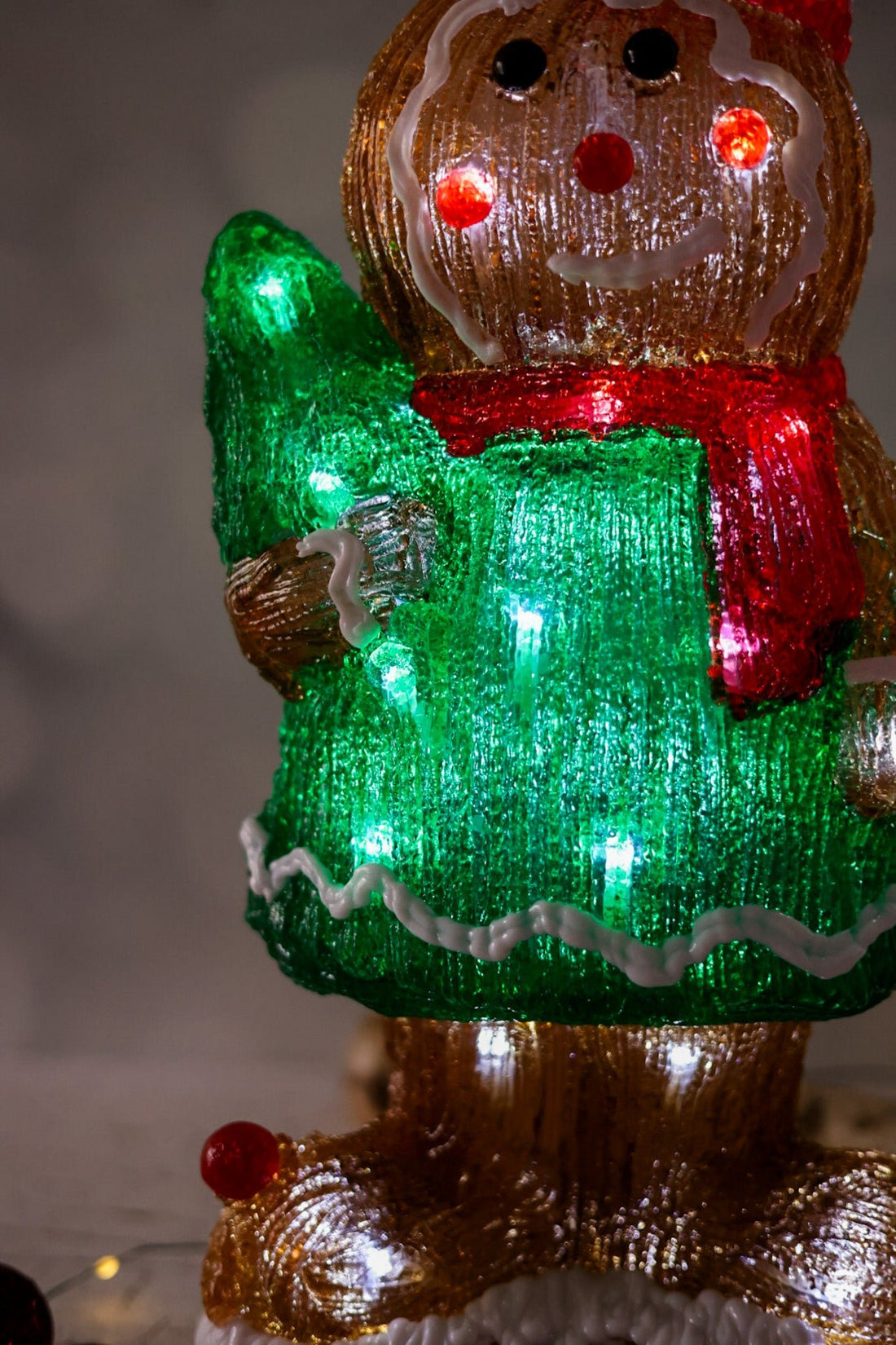 18 Inch Lighted Gingerbread Boy - Whiskey Skies - TRANSPAC