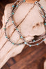 2 Layered Cowgirl Pearl and Turquoise Chip Necklace - Whiskey Skies - BOHO RANCH SHOP