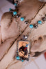2 Layered Cowgirl Pearl Necklace With Rodeo Pendant - Whiskey Skies - BOHO RANCH SHOP