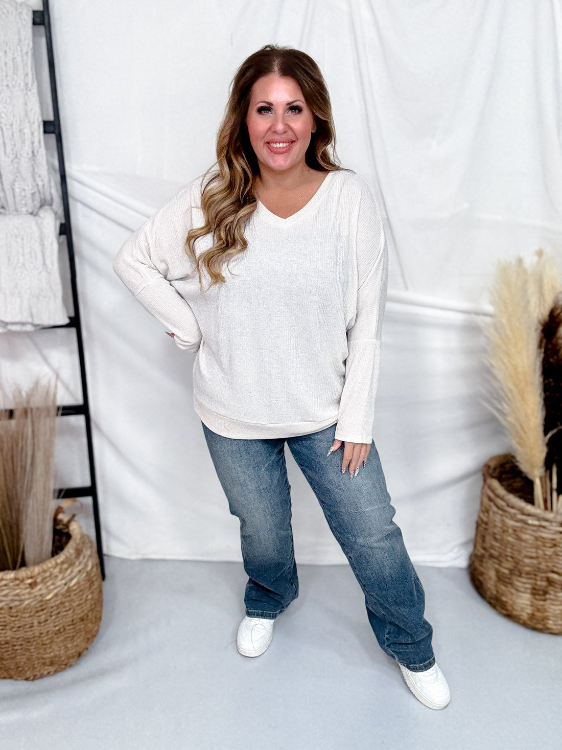 2 Piece Set With Long Sleeve Top & Cardigan (8 Colors) - Whiskey Skies - DEAR SCARLETT