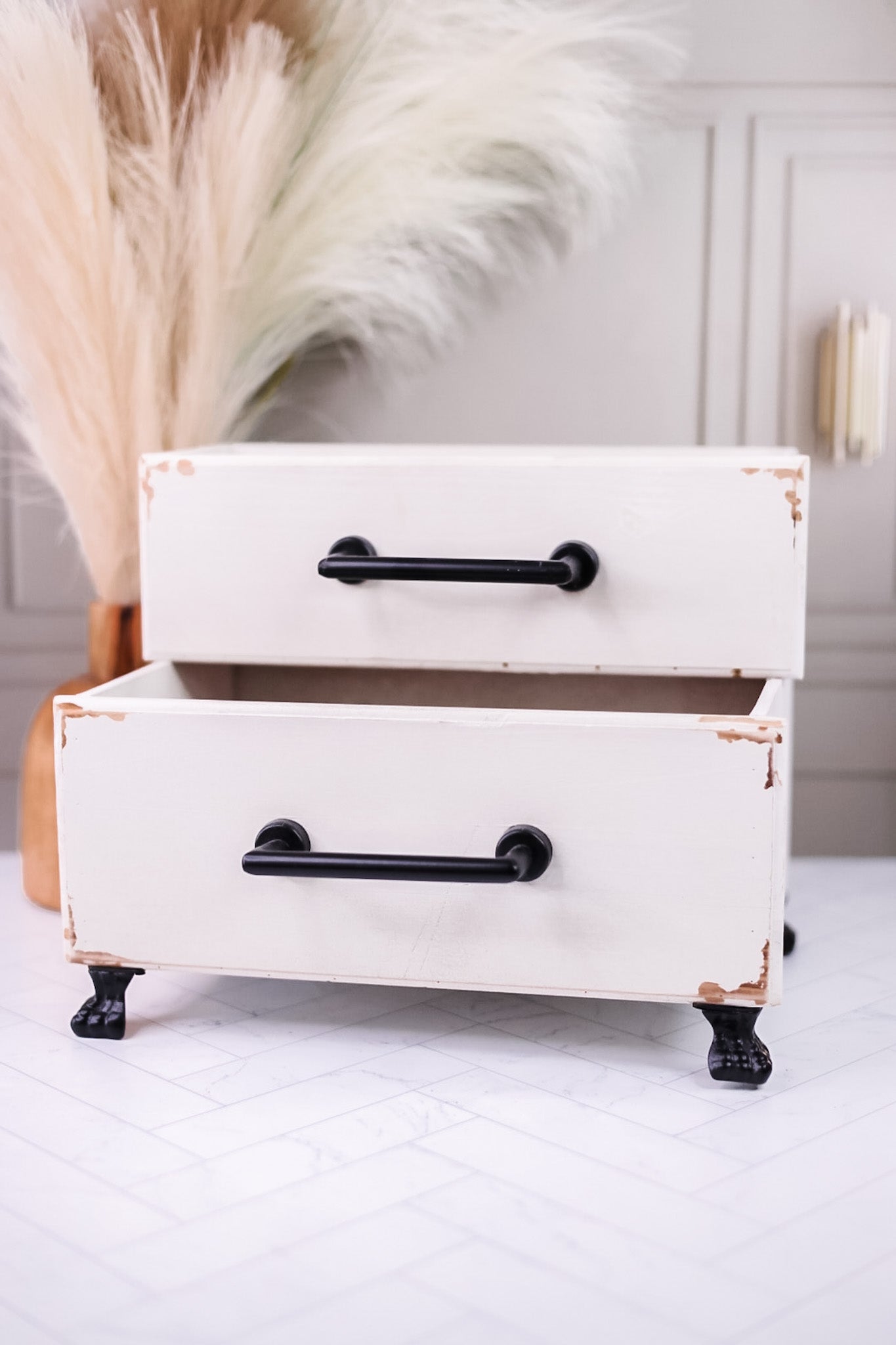 2 Tier Wooden Drawer Planter - Whiskey Skies - VIP HOME & GARDEN