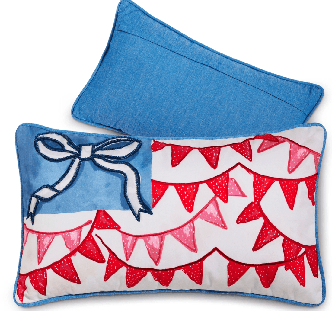 20" Decorative Festive Freedom Pillow - Whiskey Skies - RAZ IMPORTS