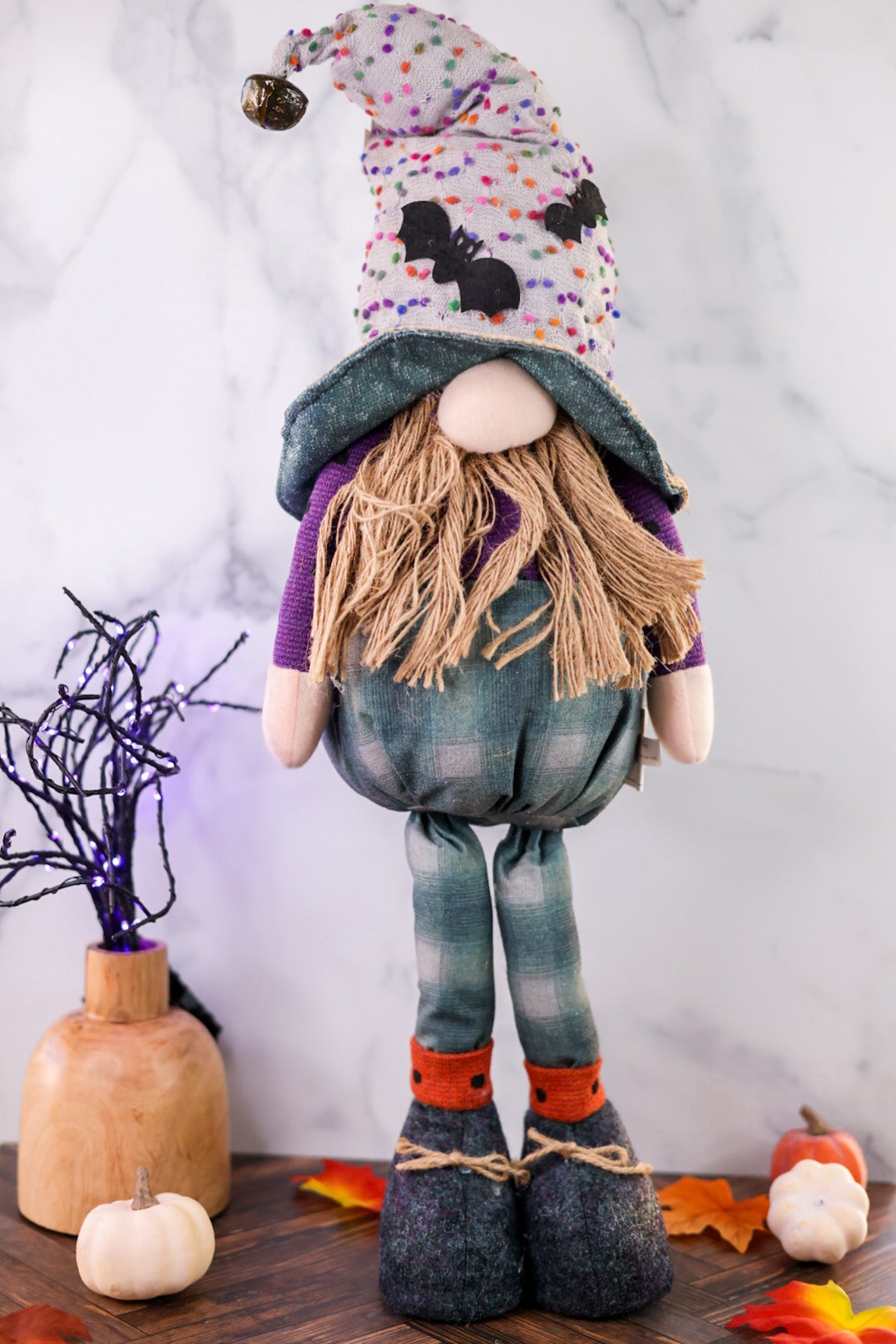 25" Plush Halloween Gnome (2 Styles) - Whiskey Skies - GERSON COMPANIES