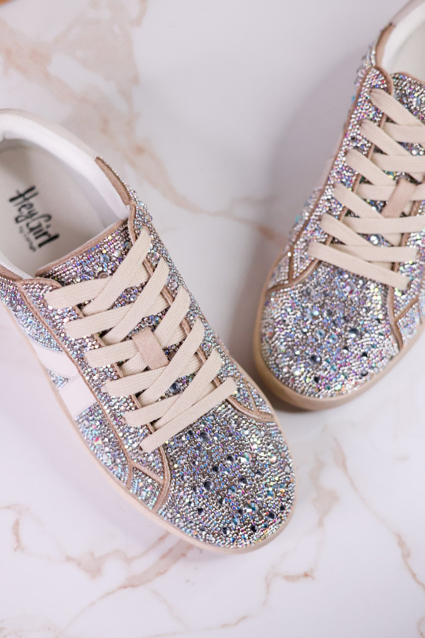 No Chaser Clear Rhinestone Sneakers