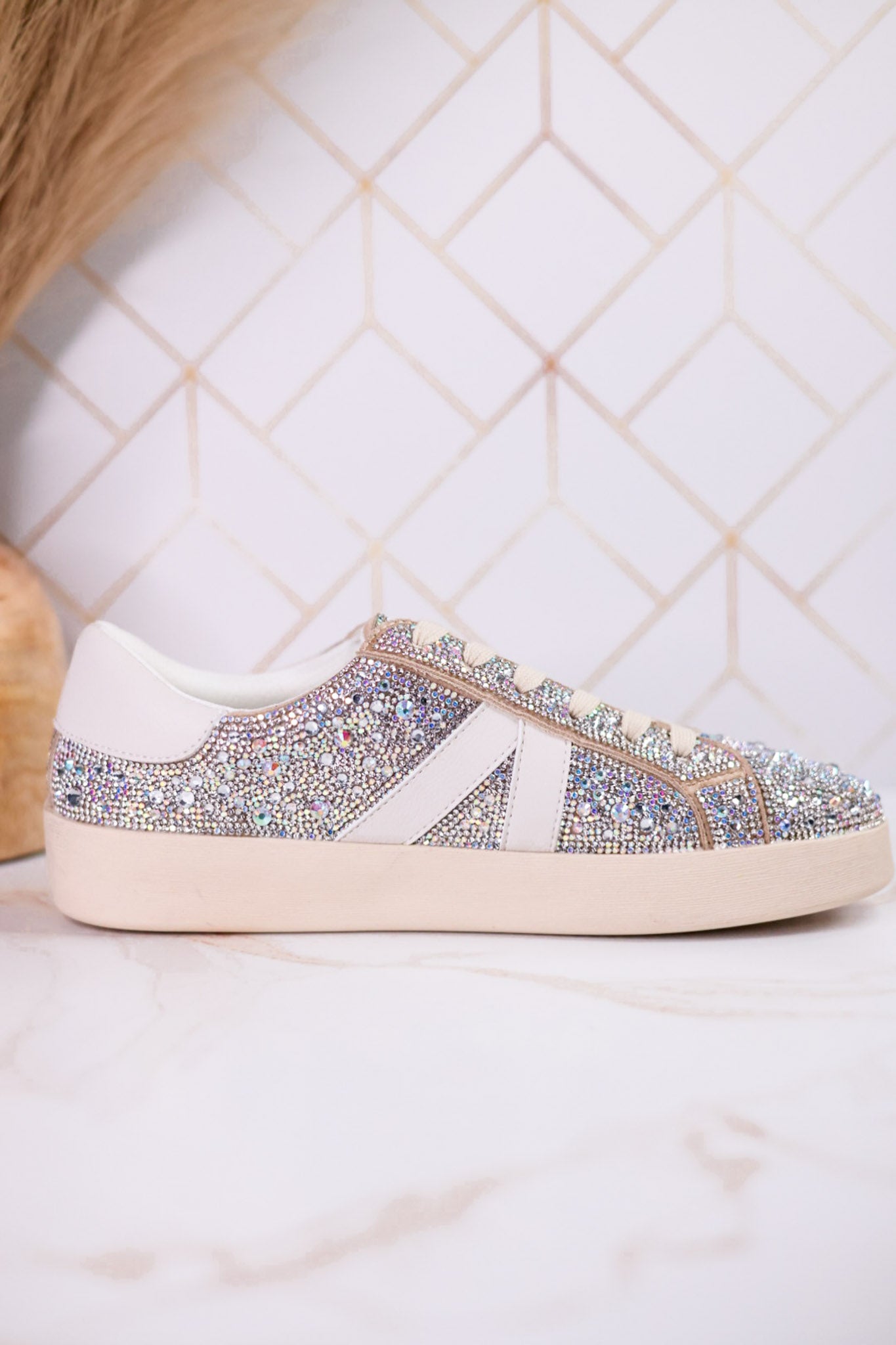 No Chaser Clear Rhinestone Sneakers