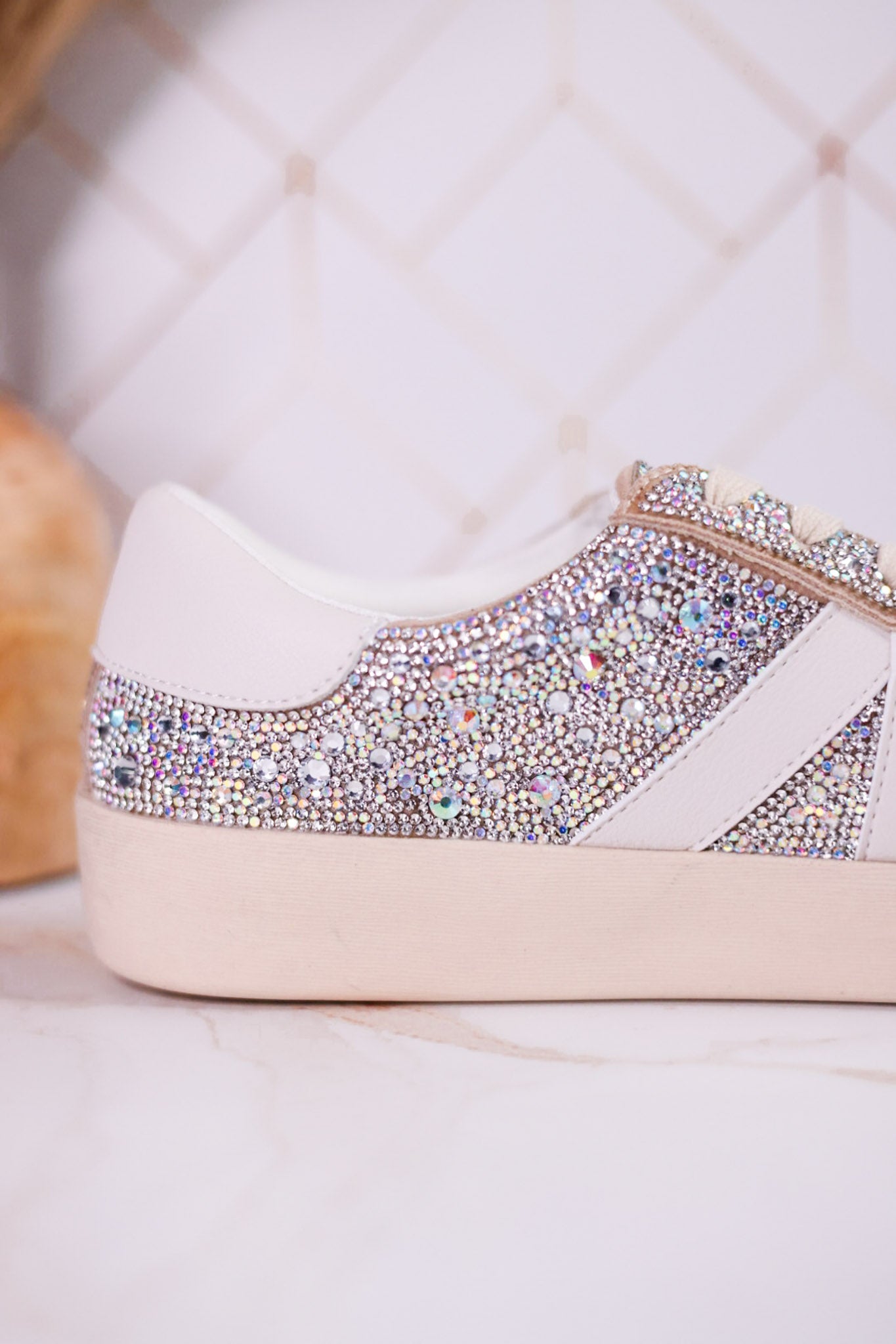 No Chaser Clear Rhinestone Sneakers