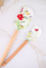Set of 2 Spring Flower Print Rubber Spatulas