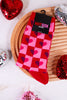 Checkered Heart Women's Crew Socks