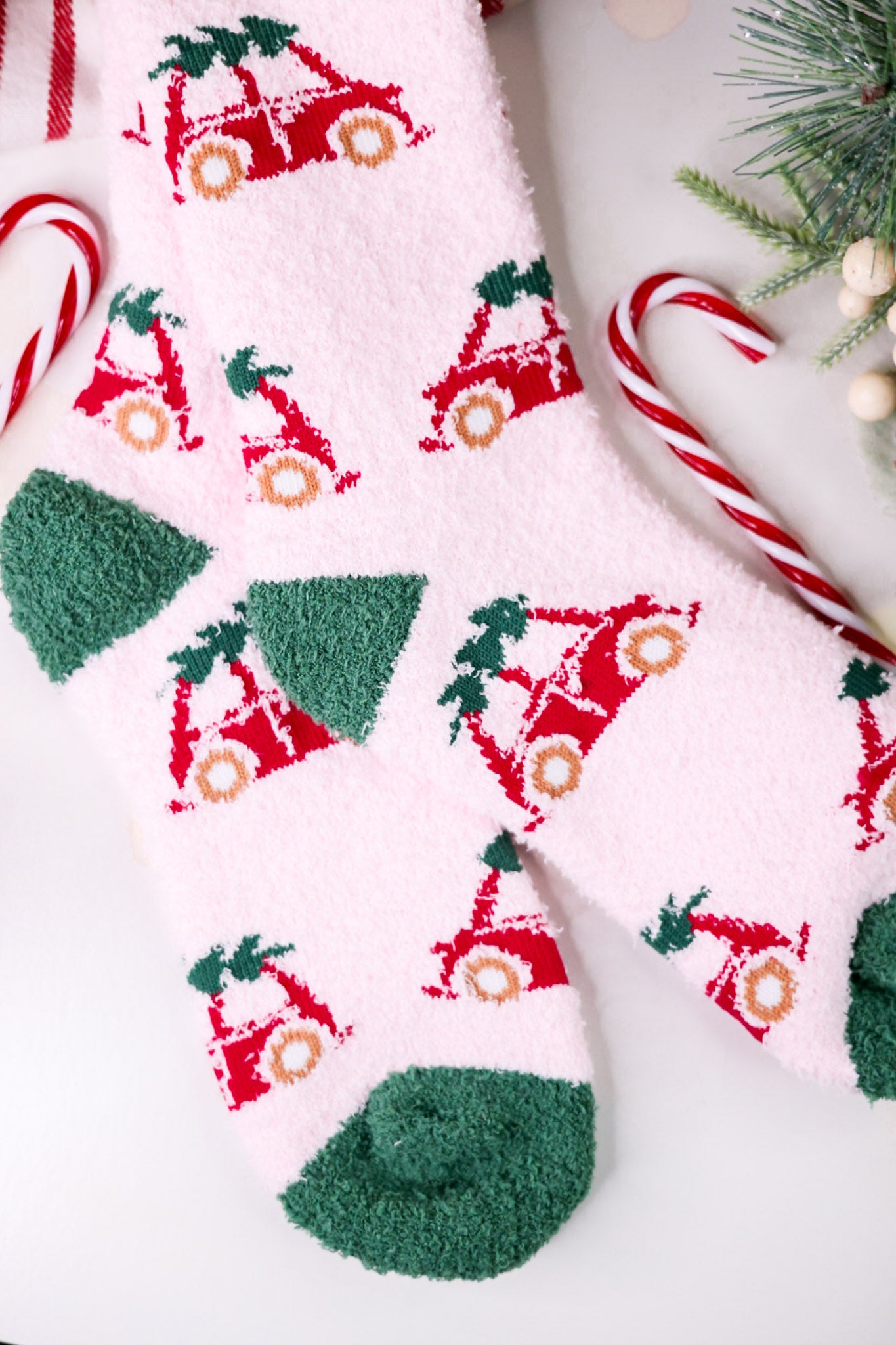 Holiday Bug Fuzzy Crew Socks