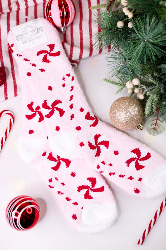 Peppermint Lane Cozy Crew Socks