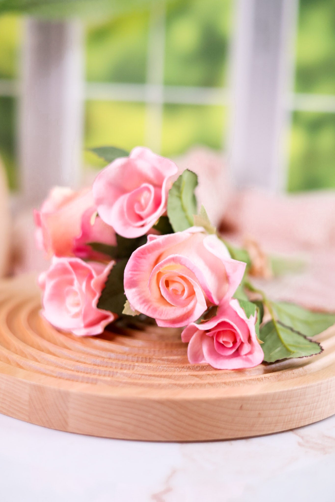 Pink Roses Bundle Real Touch 10